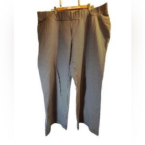 Lands End Pants Black White Houndstooth Size 3X